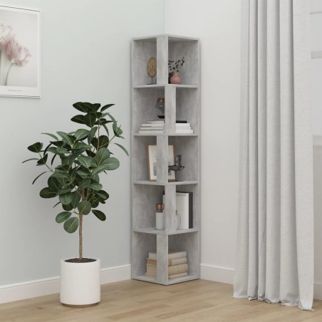 vidaXL Eckregal Betongrau 33x33x164,5 cm Holzwerkstoff