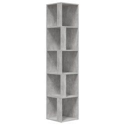 vidaXL Eckregal Betongrau 33x33x164,5 cm Holzwerkstoff