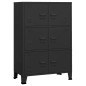 vidaXL Lagerschrank Industrial Schwarz 75x40x115 cm Metall vidaXL Lagerschrank Industrial Schwarz 75x40x115 cm Metall