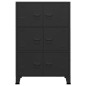 vidaXL Lagerschrank Industrial Schwarz 75x40x115 cm Metall vidaXL Lagerschrank Industrial Schwarz 75x40x115 cm Metall