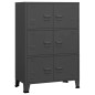 vidaXL Lagerschrank Industrial Anthrazit 75x40x115 cm Metall vidaXL Lagerschrank Industrial Anthrazit 75x40x115 cm Metall