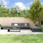 vidaXL 5-tlg. Garten-Lounge-Set mit Kissen Schwarz Massivholz vidaXL 5-tlg. Garten-Lounge-Set mit Kissen Schwarz Massivholz