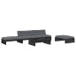 vidaXL 5-tlg. Garten-Lounge-Set mit Kissen Schwarz Massivholz vidaXL 5-tlg. Garten-Lounge-Set mit Kissen Schwarz Massivholz