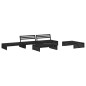 vidaXL 5-tlg. Garten-Lounge-Set mit Kissen Schwarz Massivholz vidaXL 5-tlg. Garten-Lounge-Set mit Kissen Schwarz Massivholz