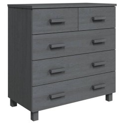 vidaXL Sideboard HAMAR Dunkelgrau 79x40x80 cm Massivholz Kiefer