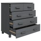 vidaXL Sideboard HAMAR Dunkelgrau 79x40x80 cm Massivholz Kiefer vidaXL Sideboard HAMAR Dunkelgrau 79x40x80 cm Massivholz Kiefer
