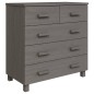 vidaXL Sideboard HAMAR Hellgrau 79x40x80 cm Massivholz Kiefer vidaXL Sideboard HAMAR Hellgrau 79x40x80 cm Massivholz Kiefer