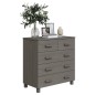vidaXL Sideboard HAMAR Hellgrau 79x40x80 cm Massivholz Kiefer vidaXL Sideboard HAMAR Hellgrau 79x40x80 cm Massivholz Kiefer