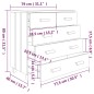 vidaXL Sideboard HAMAR Hellgrau 79x40x80 cm Massivholz Kiefer vidaXL Sideboard HAMAR Hellgrau 79x40x80 cm Massivholz Kiefer