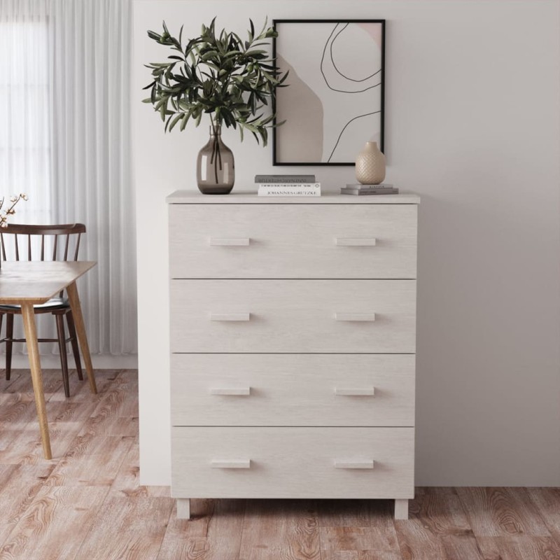 vidaXL Sideboard HAMAR Weiß 79x40x103,5 cm Massivholz Kiefer vidaXL Sideboard HAMAR Weiß 79x40x103,5 cm Massivholz Kiefer