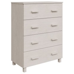 vidaXL Sideboard HAMAR Weiß 79x40x103,5 cm Massivholz Kiefer