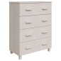 vidaXL Sideboard HAMAR Weiß 79x40x103,5 cm Massivholz Kiefer vidaXL Sideboard HAMAR Weiß 79x40x103,5 cm Massivholz Kiefer