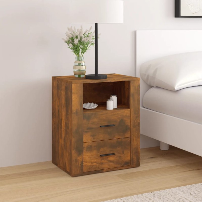 vidaXL Nachttisch Räuchereiche 50x36x60 cm Holzwerkstoff vidaXL Nachttisch Räuchereiche 50x36x60 cm Holzwerkstoff