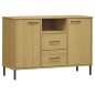 vidaXL Sideboard OSLO mit Metallbeinen Braun 113x40x77 cm Massivholz vidaXL Sideboard OSLO mit Metallbeinen Braun 113x40x77 cm Massivholz