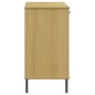 vidaXL Sideboard OSLO mit Metallbeinen Braun 113x40x77 cm Massivholz vidaXL Sideboard OSLO mit Metallbeinen Braun 113x40x77 cm Massivholz