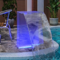 vidaXL Wasserfall-Element mit RGB-LEDs und Anschluss-Set Acryl 51 cm
