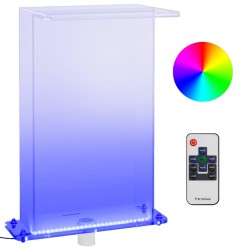 vidaXL Wasserfall-Element mit RGB-LEDs und Anschluss-Set Acryl 51 cm
