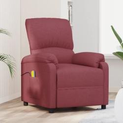 vidaXL Massagesessel Weinrot Stoff