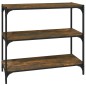 vidaXL Bücherregal Räuchereiche 80x33x70,5 cm Holzwerkstoff und Stahl vidaXL Bücherregal Räuchereiche 80x33x70,5 cm Holzwerkstoff und Stahl