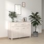 vidaXL Sideboard HAMAR Weiß 113x40x80 cm Massivholz Kiefer vidaXL Sideboard HAMAR Weiß 113x40x80 cm Massivholz Kiefer