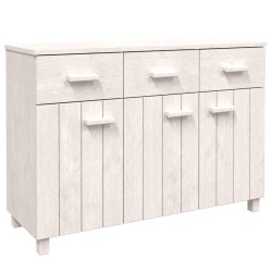 vidaXL Sideboard HAMAR Weiß 113x40x80 cm Massivholz Kiefer