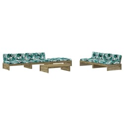 vidaXL 6-tlg. Garten-Lounge-Set mit Kissen Imprägniertes Kiefernholz