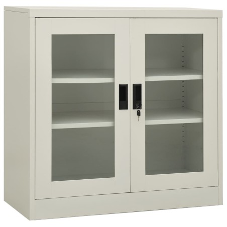 vidaXL Büroschrank Hellgrau 90x40x90 cm Stahl 