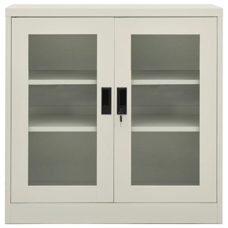 vidaXL Büroschrank Hellgrau 90x40x90 cm Stahl 
