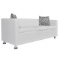 vidaXL Sofa-Set Kunstleder 3-Sitzer + 2-Sitzer + Sessel Weiß vidaXL Sofa-Set Kunstleder 3-Sitzer + 2-Sitzer + Sessel Weiß