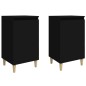 vidaXL Nachttische 2 Stk. Schwarz 40x35x70 cm Holzwerkstoff vidaXL Nachttische 2 Stk. Schwarz 40x35x70 cm Holzwerkstoff