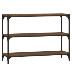 vidaXL Bücherregal Braun Eiche 100x33x70,5 cm Holzwerkstoff und Stahl