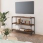 vidaXL Bücherregal Braun Eiche 100x33x70,5 cm Holzwerkstoff und Stahl vidaXL Bücherregal Braun Eiche 100x33x70,5 cm Holzwerkstoff und Stahl