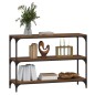 vidaXL Bücherregal Braun Eiche 100x33x70,5 cm Holzwerkstoff und Stahl vidaXL Bücherregal Braun Eiche 100x33x70,5 cm Holzwerkstoff und Stahl