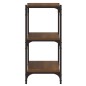 vidaXL Bücherregal Braun Eiche 100x33x70,5 cm Holzwerkstoff und Stahl vidaXL Bücherregal Braun Eiche 100x33x70,5 cm Holzwerkstoff und Stahl