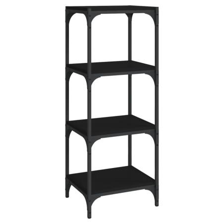 vidaXL Bücherregal Schwarz 40x33x100 cm Holzwerkstoff und Stahl