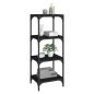 vidaXL Bücherregal Schwarz 40x33x100 cm Holzwerkstoff und Stahl vidaXL Bücherregal Schwarz 40x33x100 cm Holzwerkstoff und Stahl