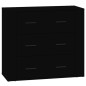 vidaXL Sideboard Schwarz 80x33x70 cm Holzwerkstoff vidaXL Sideboard Schwarz 80x33x70 cm Holzwerkstoff