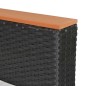 7-tlg. Garten-Lounge-Set mit Auflagen Poly Rattan Schwarz 7-tlg. Garten-Lounge-Set mit Auflagen Poly Rattan Schwarz