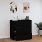 vidaXL Sideboard Schwarz 80x33x70 cm Holzwerkstoff vidaXL Sideboard Schwarz 80x33x70 cm Holzwerkstoff