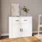 vidaXL Sideboard Hochglanz-Weiß 80x33x70 cm Holzwerkstoff vidaXL Sideboard Hochglanz-Weiß 80x33x70 cm Holzwerkstoff