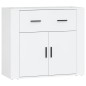 vidaXL Sideboard Hochglanz-Weiß 80x33x70 cm Holzwerkstoff vidaXL Sideboard Hochglanz-Weiß 80x33x70 cm Holzwerkstoff
