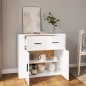 vidaXL Sideboard Hochglanz-Weiß 80x33x70 cm Holzwerkstoff vidaXL Sideboard Hochglanz-Weiß 80x33x70 cm Holzwerkstoff