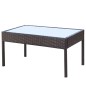 4-tlg. Garten-Lounge-Set mit Auflagen Poly Rattan Braun 4-tlg. Garten-Lounge-Set mit Auflagen Poly Rattan Braun