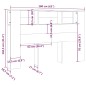 vidaXL Kopfteil mit Ablagen Räuchereiche 160x18,5x104,5 cm vidaXL Kopfteil mit Ablagen Räuchereiche 160x18,5x104,5 cm