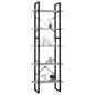 vidaXL Bücherregal 5 Fächer Betongrau 60x30x175 cm Holzwerkstoff vidaXL Bücherregal 5 Fächer Betongrau 60x30x175 cm Holzwerkstoff