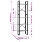 vidaXL Bücherregal 5 Fächer Betongrau 60x30x175 cm Holzwerkstoff vidaXL Bücherregal 5 Fächer Betongrau 60x30x175 cm Holzwerkstoff