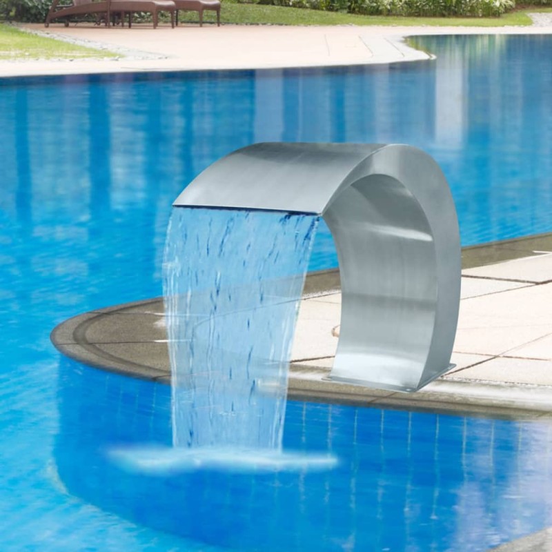 vidaXL Garten-Wasserfall Pool-Fontäne Edelstahl 45x30x60 cm vidaXL Garten-Wasserfall Pool-Fontäne Edelstahl 45x30x60 cm