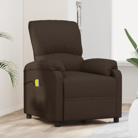 vidaXL Massagesessel Dunkelbraun Stoff