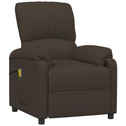 vidaXL Massagesessel Dunkelbraun Stoff