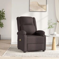 vidaXL Massagesessel Elektrisch Dunkelbraun Stoff